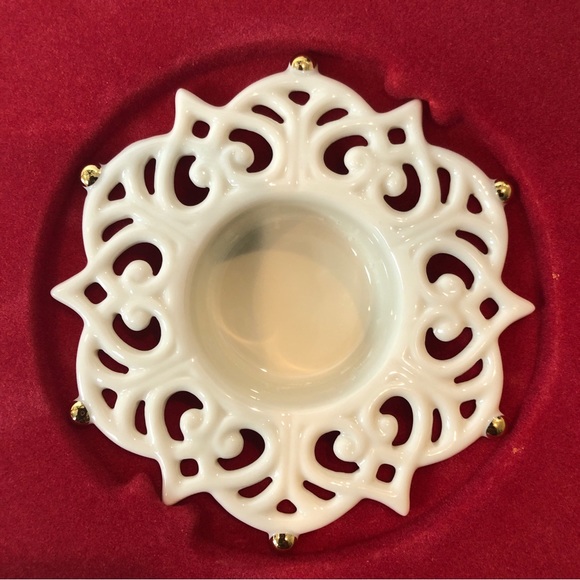 Lenox “Sparkle”Porcelain SnowLight Votive Tealight Candle Holder Collectible NIB - Picture 3 of 7